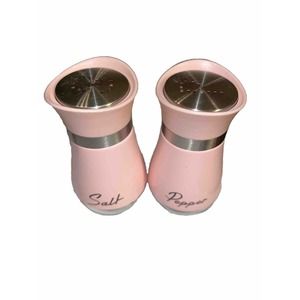 Brand New Set of Pink Salt and Pepper Shakers. 4 oz Glass and Stainless Steel